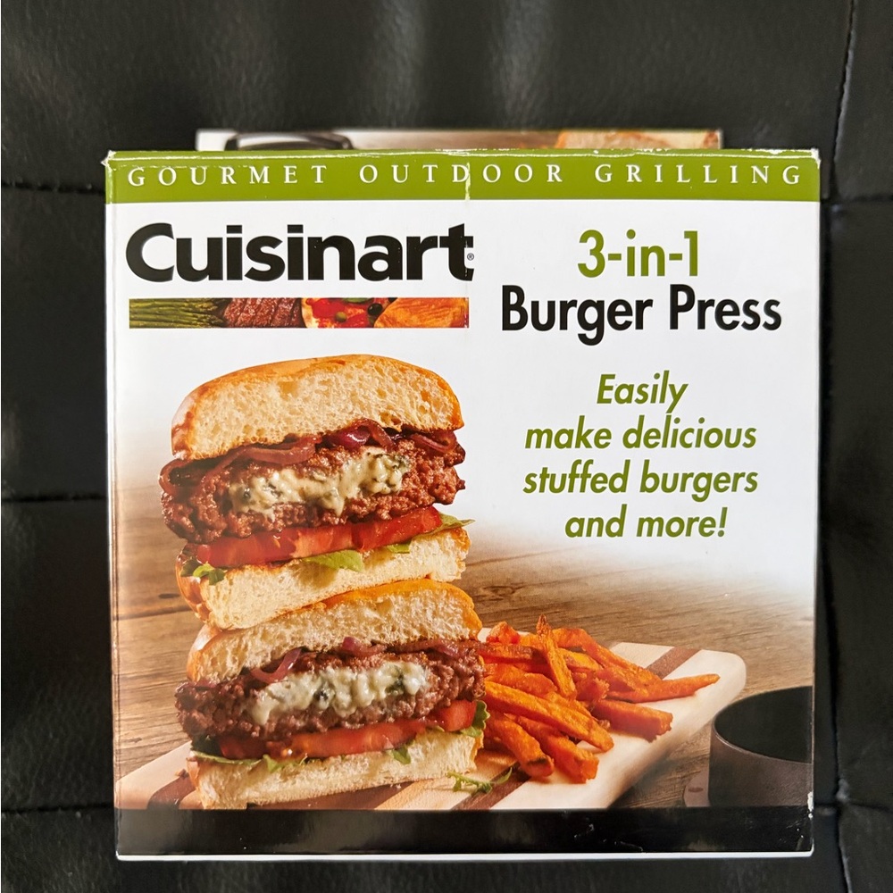 Cuisinart 3-in-1 Stuffed Burger Press Make Stuffed Burgers, Sliders, Patties